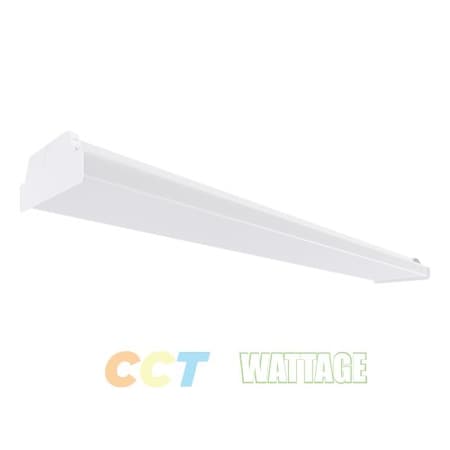 4FT LED Wraparound Luminaire, CCT And Wattage Selector, EM Battery Backup